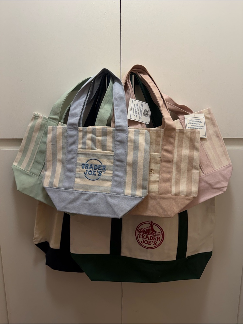 Trader Joe's Canvas Large and Mini Tote Bundle